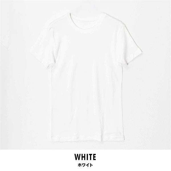 パレコレ/ホットライフ メンズ綿100%吸湿発熱クルーネック半袖インナートップス(ホワイト-M)