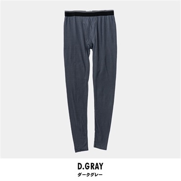 パレコレ/ホットライフ メンズ綿100%吸湿発熱インナータイツ(ダークグレー-S)