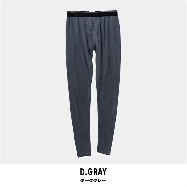 パレコレ/ホットライフ メンズ綿100%吸湿発熱インナータイツ(ダークグレー-S)