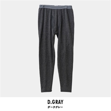 パレコレ/ホットライフ メンズ綿混裏ボアタイツ(ダークグレー-M)