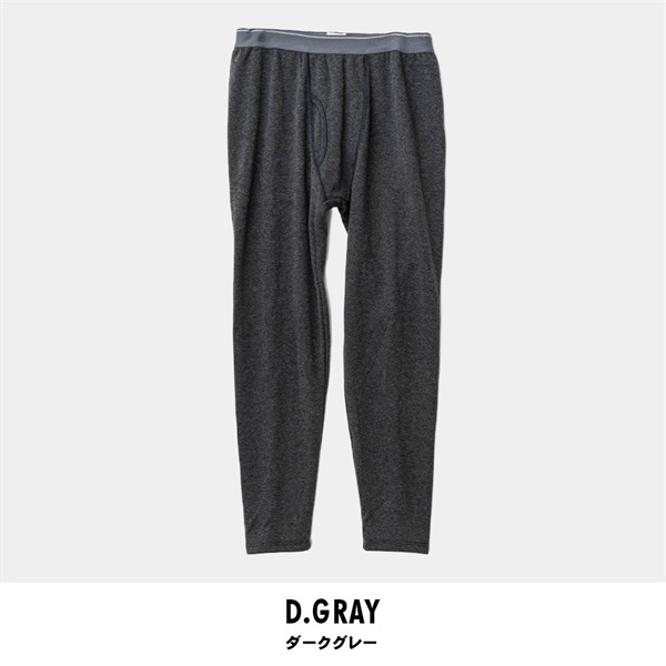 パレコレ/ホットライフ メンズ綿混裏ボアタイツ(ダークグレー-M)
