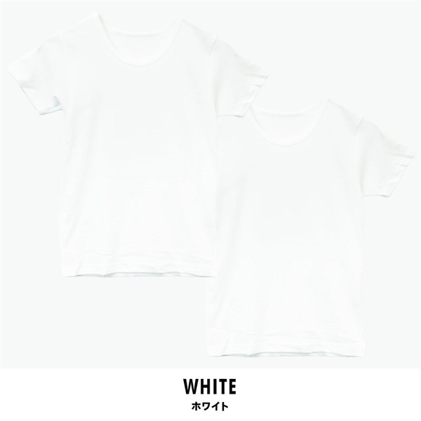 パレコレ キッズコットンドライカノコ半袖丸首シャツ2P【COTTON DRY】(ホワイト-120cm)