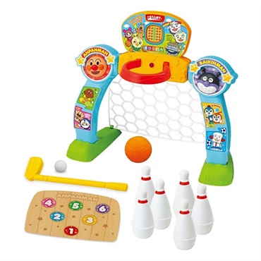 それいけ!アンパンマン チャレンジ！能力アップ！スポーツデラックス4in1セット(ブルー)