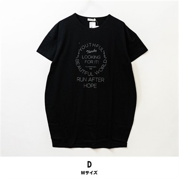 レディースデザインTシャツ【目玉商品返品交換対象外】(D(Mサイズ))