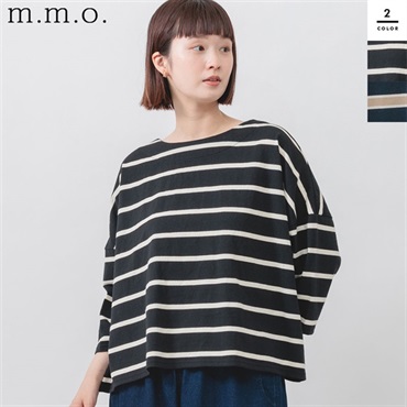 m.m.o(エムエムオー) レディースバスクアソート7分袖ボーダーTシャツ