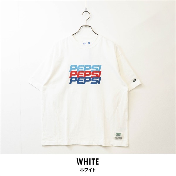 DISCUS(ディスカス)×ペプシ クルーネックTシャツ(ホワイト-M)