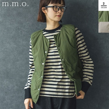 m.m.o.(エムエムオー) レディースナイロンワッシャー軽量中綿ベスト