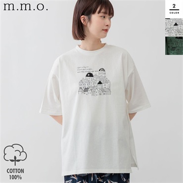 m.m.o.(エムエムオー) レディース刺繍チュニックＴシャツ