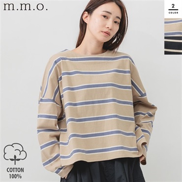 m.m.o.(エムエムオー) レディースバスクアソートボーダー長袖Tシャツ