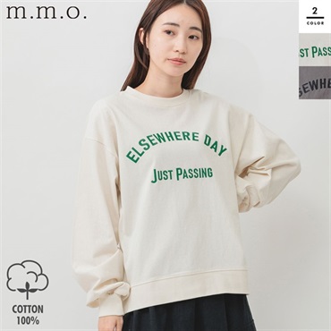 m.m.o.(エムエムオー) レディースバスクカレッジ刺繍Tシャツ
