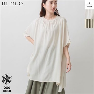 m.m.o(エムエムオー) レディース接触冷感リブブラウス