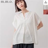 m.m.o(エムエムオー) レディース刺繍スキッパーブラウス