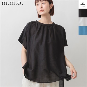 m.m.o(エムエムオー) レディースギャザーブラウス