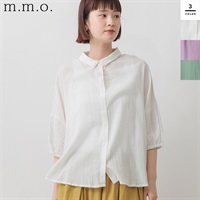 m.m.o(エムエムオー) レディース袖刺繍ブラウス