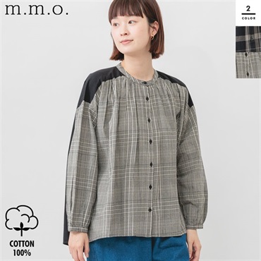 m.m.o.(エムエムオー) レディース先染めチェック長袖ブラウス