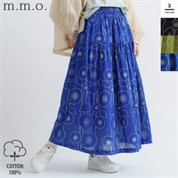 m.m.o(エムエムオー) レディースプリントティアードスカート