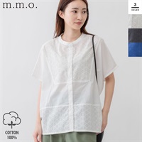 m.m.o(エムエムオー) レディース刺繍切替前開きブラウス