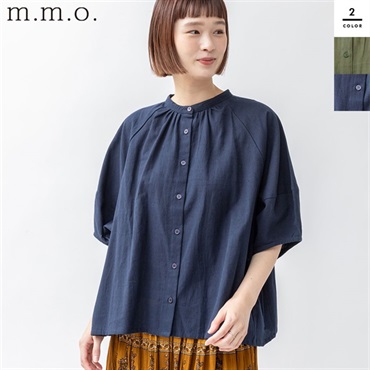 m.m.o(エムエムオー) レディース綿麻切替ブラウス