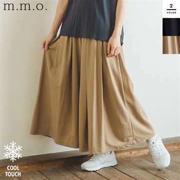 m.m.o(エムエムオー) レディース接触冷感タックワイドパンツ