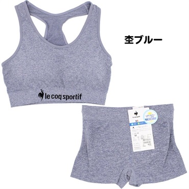 ルコック スポルティフ スポーツブラ ショーツセット(ブルー-M)