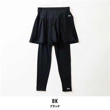 FILA(フィラ) レディース水陸両用キュロット付きレギンス(ブラック-M)