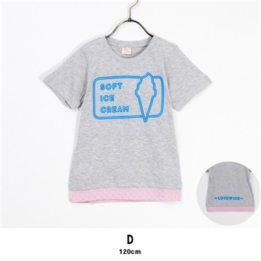 キッズ 女の子 プリントTシャツ【目玉商品返品交換対象外】(D(120サイズ))