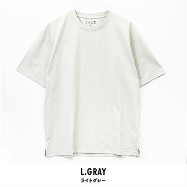 パレコレ メンズパレ冷バイメタル天竺無地Tシャツ【パレ冷COOL】(ライトグレー-M)