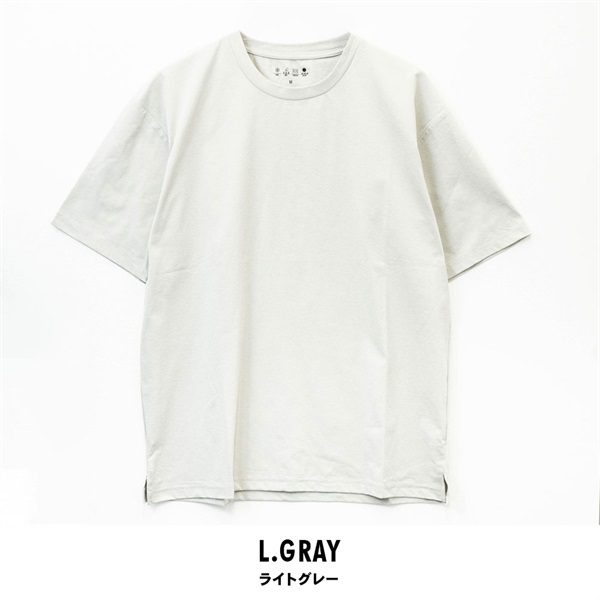 パレコレ メンズパレ冷バイメタル天竺無地Tシャツ【パレ冷COOL】(ライトグレー-M)