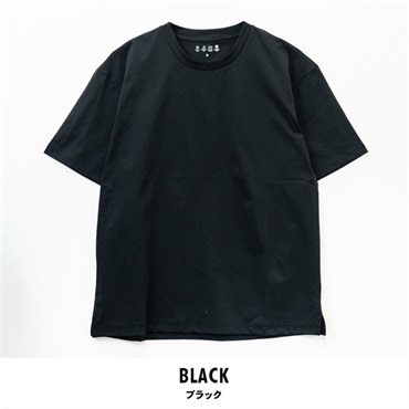 パレコレ メンズパレ冷バイメタル天竺無地Tシャツ【パレ冷COOL】(ブラック-M)