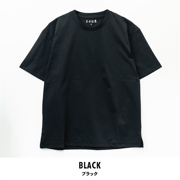 パレコレ メンズパレ冷バイメタル天竺無地Tシャツ【パレ冷COOL】(ブラック-M)