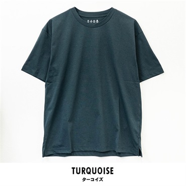 パレコレ メンズパレ冷バイメタル天竺無地Tシャツ【パレ冷COOL】(ターコイズ-M)