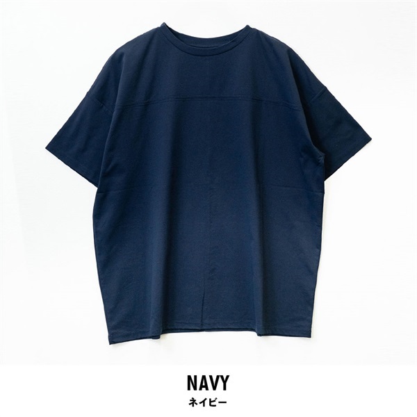 パレコレ フロントヨーク切替Tシャツ【パレ冷COOL】(ネイビー-M)