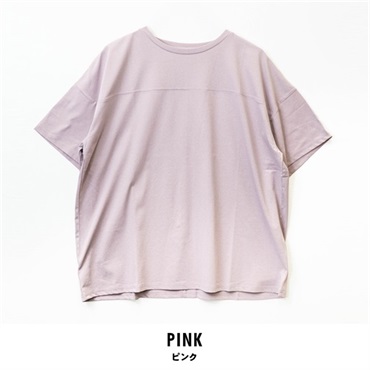 パレコレ フロントヨーク切替Tシャツ【パレ冷COOL】(ピンク-M)