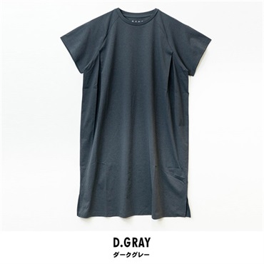 パレコレ ラグランワンピース【パレ冷COOL】(ダークグレー-M)