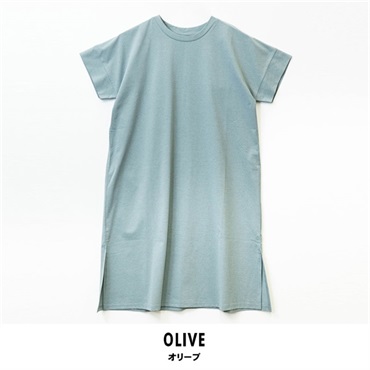 パレコレ フレンチワンピース【パレ冷COOL】(オリーブ-M)