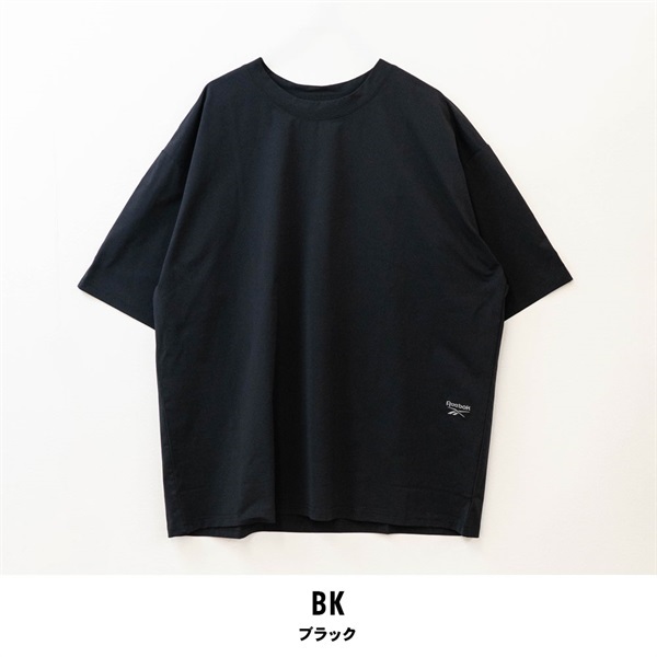 Reebok(リーボック) メンズ半袖UVTシャツ(ブラック-M)