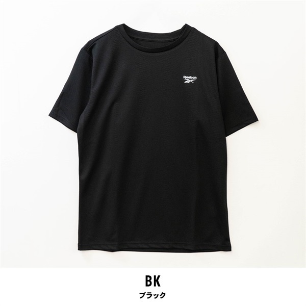 Reebok(リーボック) メンズ半袖UVTシャツ(ブラック-M)
