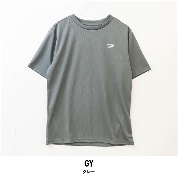 Reebok(リーボック) メンズ半袖UVTシャツ(グレー-M)