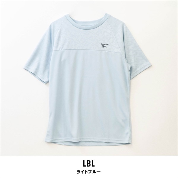 Reebok(リーボック) メンズ半袖UVTシャツ(ライトブルー-M)