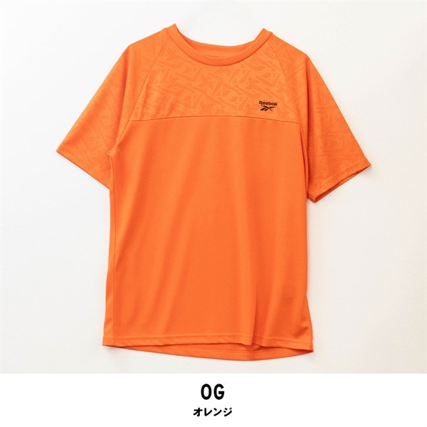 Reebok(リーボック) メンズ半袖UVTシャツ(オレンジ-M)