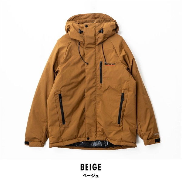 FIRST DOWN(ファーストダウン) メンズEX裏ラミネート加工中綿ブルゾン(ベージュ-M)