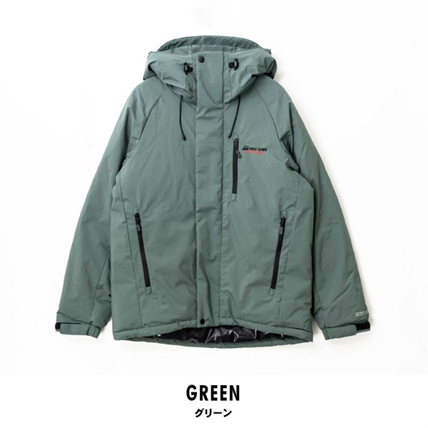 FIRST DOWN(ファーストダウン) メンズEX裏ラミネート加工中綿ブルゾン(グリーン-M)