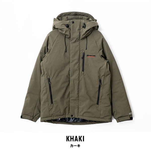 FIRST DOWN(ファーストダウン) メンズEX裏ラミネート加工中綿ブルゾン(カーキ-M)