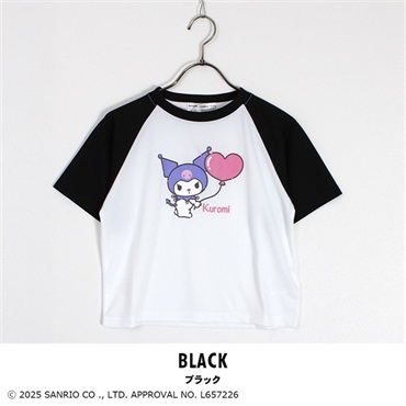 サンリオキャラクターズ 半袖メッシュTシャツ(ブラック-110)