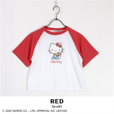 サンリオキャラクターズ 半袖メッシュTシャツ(レッド-110)