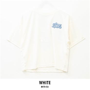 ANAP SPORTS(アナップスポーツ) キッズメッシュラメ半袖Tシャツ(ホワイト-140cm)