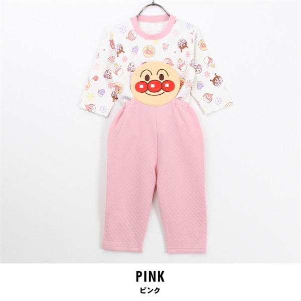 アンパンマン 腹あて付きパジャマ(ピンク-80)