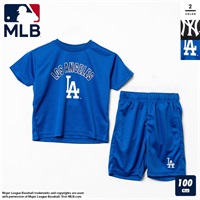MLB(エムエルビー) キッズメッシュ刺繍Tシャツ＆ハーフパンツ上下セット