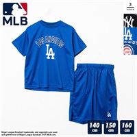 MLB(エムエルビー) キッズメッシュ刺繍Tシャツ＆ハーフパンツ上下セット