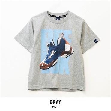 Reebok(リーボック) キッズ天竺半袖Tシャツ(グレー-140cm)